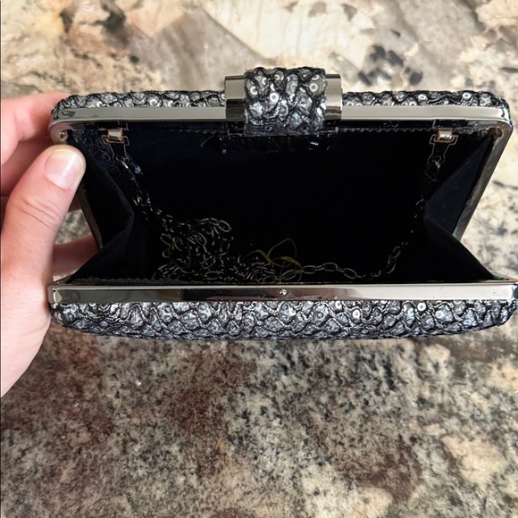 MMS Design Studio Silver Sequin Clutch - Picture 2 of 5